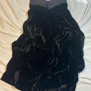 Scott McClintock vintage 90s Black Velvet Maxi Skirt fits 23/24 waist